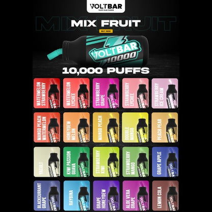 Full Line Up of VOLTBAR 10000 Puffs Disposable Pods
